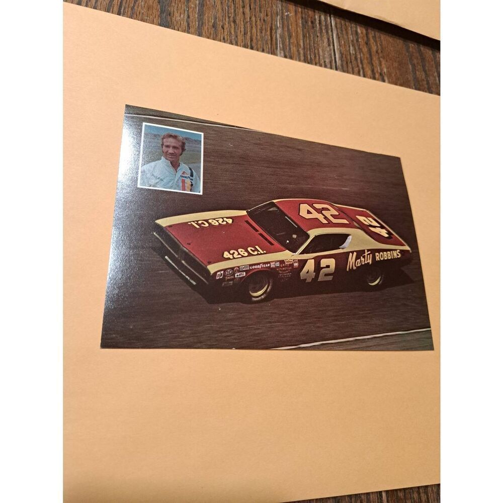 Vintage Marty Robbins #42 NASCAR STP Postcard 5x7 Country Star Driver Unused